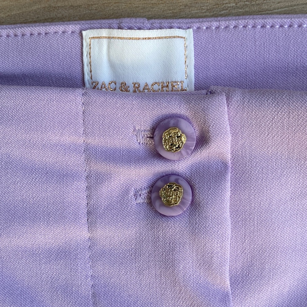 Zac & Rachel lavender pant with stretch career office business casual 24W - Picture 5 of 16
